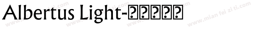 Albertus Light字体转换